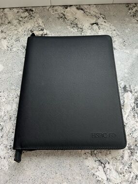 HSBC black Zippered Portfolio 9x11